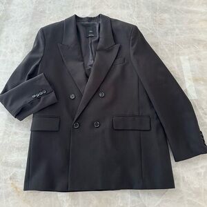 Mango MNG Black Double-Breasted Tailored Blazer XL